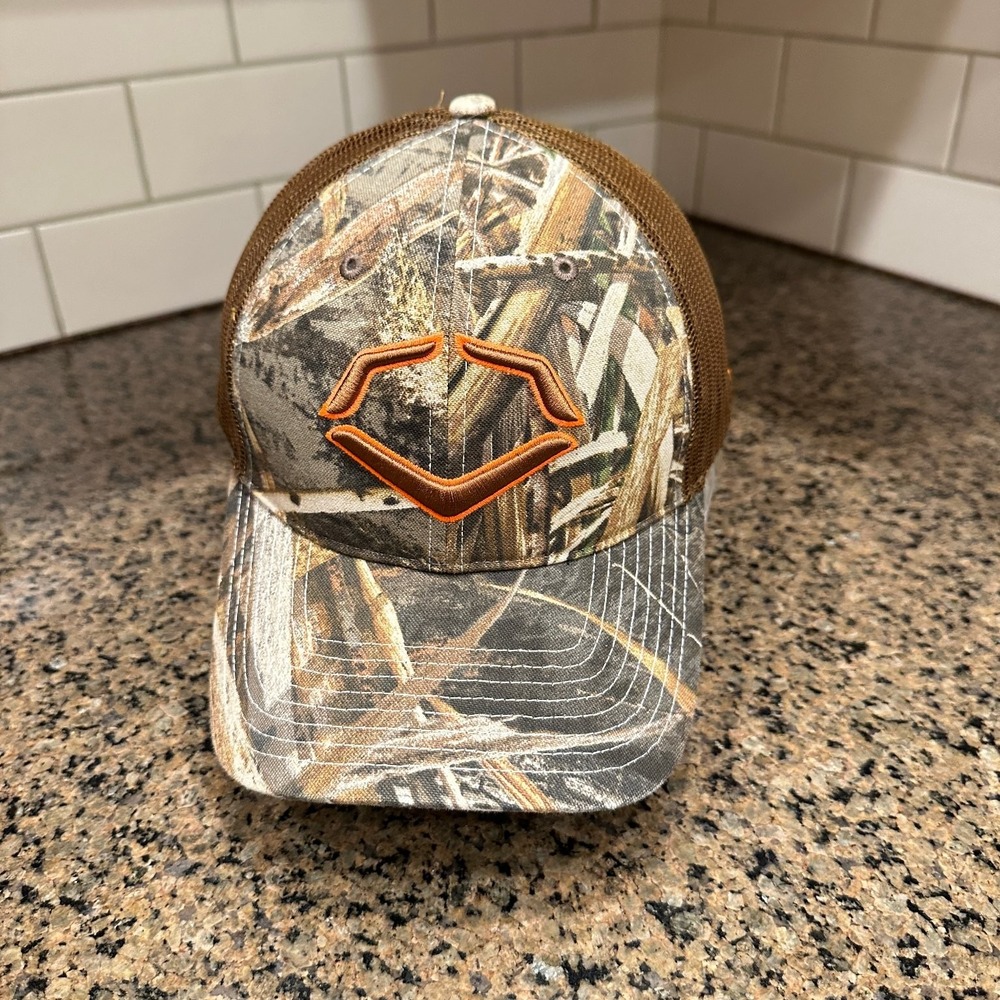 EvoShield Trucker Hat Men's Snapback Adjustable Camo Brown Mesh Baseball Cap